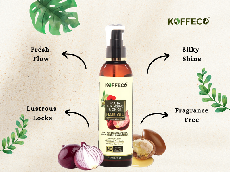 The Trinity of Mahabhringraj, Onion, and Hibiscus Hair Oil for Hair Care