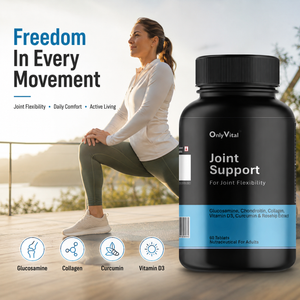OnlyVital Joint Support Tablets With Glucosamine, Chondroitin, Hyaluronic Acid For Joint Flexibility & Mobility