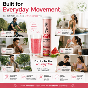 Vitamuch Apple Cider Vinegar Effervescent Tablets | Weight Loss, Metabolism & Gut Health | Watermelon Flavour | 15 Tabs