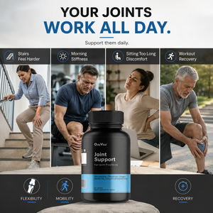 OnlyVital Joint Support Tablets With Glucosamine, Chondroitin, Hyaluronic Acid For Joint Flexibility & Mobility