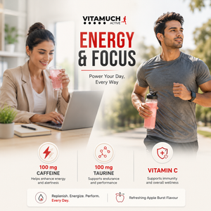 Vitamuch Electrofill Pre & Post Workout Electrolyte Effervescent | Energy, Muscle Recovery & Endurance | 20 Tabs
