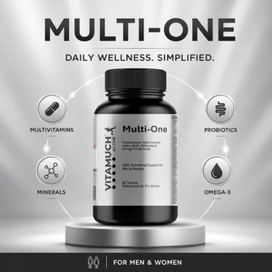 Vitamuch Multi-One Multivitamin, Multimineral Tablets With Omega 3, Amino Acids & Probiotics For Men & Women
