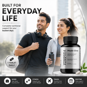 Vitamuch Multi-One Multivitamin, Multimineral Tablets With Omega 3, Amino Acids & Probiotics For Men & Women
