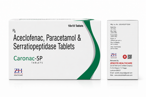 Acelofenac 100mg , Paracetamol 325mg & Serratiopeptidase 15mg Tablets