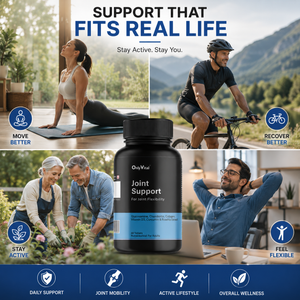OnlyVital Joint Support Tablets With Glucosamine, Chondroitin, Hyaluronic Acid For Joint Flexibility & Mobility