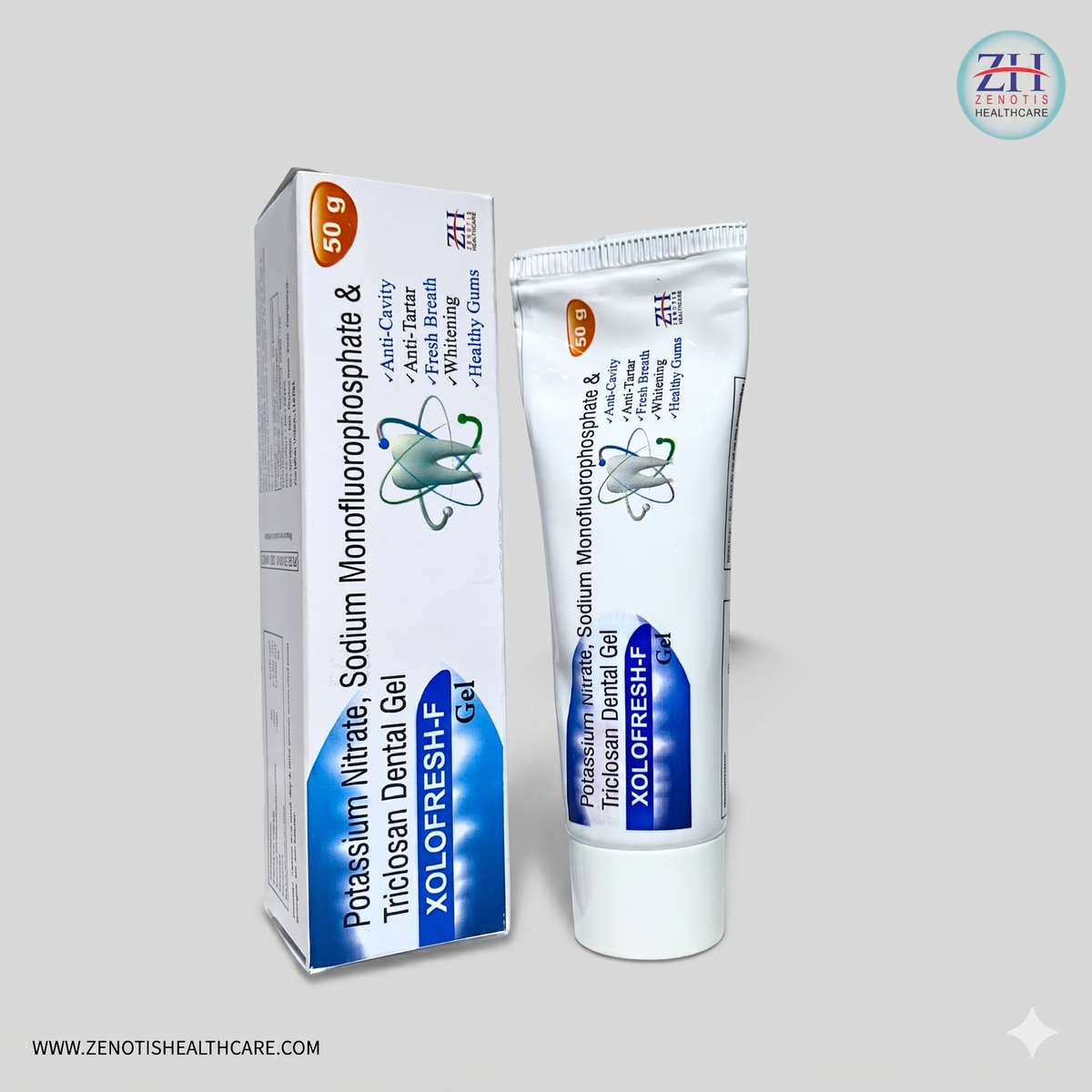 Potassium Nitrate 5%, Triclosan 0.3%, Sodium Monofluorophosphate 0.7% Gel Base Toothpaste