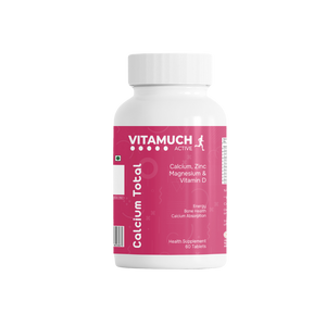 Vitamuch Calcium Total Tablets | Calcium 700mg + Vitamin D2 + Magnesium 400mg + Zinc + Copper + Boron | Complete Bone, Joint & Muscle Support Supplement