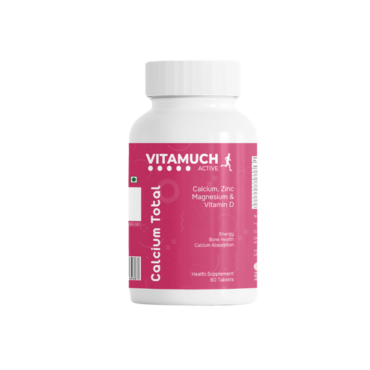 Vitamuch Calcium Total Tablets | Calcium 700mg + Vitamin D2 + Magnesium 400mg + Zinc + Copper + Boron | Complete Bone, Joint & Muscle Support Supplement