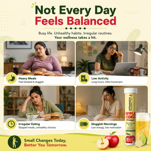 Vitamuch Apple Cider Vinegar Effervescent Tablets | Weight Loss, Metabolism & Gut Health | Lime & Lemon Flavour | 15 Tabs