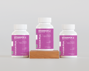 Vitamuch Calcium Plus Tablets | Calcium 700mg + Vitamin D2 + B12 + Magnesium + Zinc + Omega 3 + Boron | Bone, Joint, Heart & Nerve Health Supplement