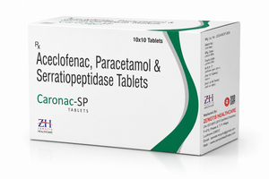 Acelofenac 100mg , Paracetamol 325mg & Serratiopeptidase 15mg Tablets